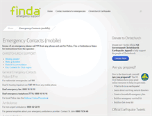 Tablet Screenshot of emergency.finda.co.nz
